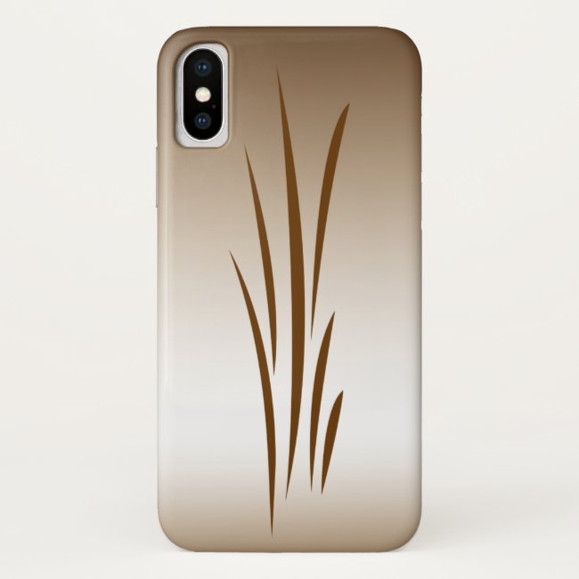 Metallic Bronze Grass Abstract iPhone X Case