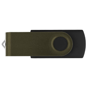 Metallic Bronze, Lisbon Brown Solid Color Flash Drive