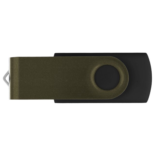 Metallic Bronze, Lisbon Brown Solid Color Flash Drive (Back)