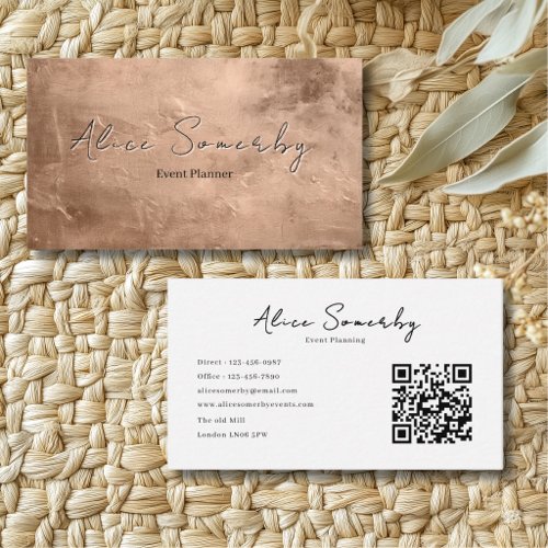 Metallic Bronze modern minimalist  Business Card