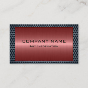 Metallic Bronze Stainless Gray Steel Hole Look Business Card