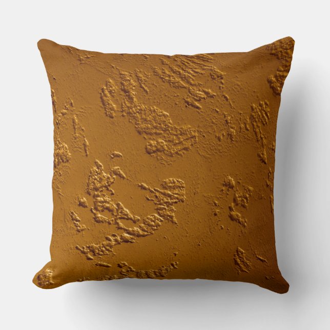 Metallic bronze throw pillow (Front)