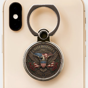 Metallic Bronze United Staes 250th Anniversary  Phone Ring Stand