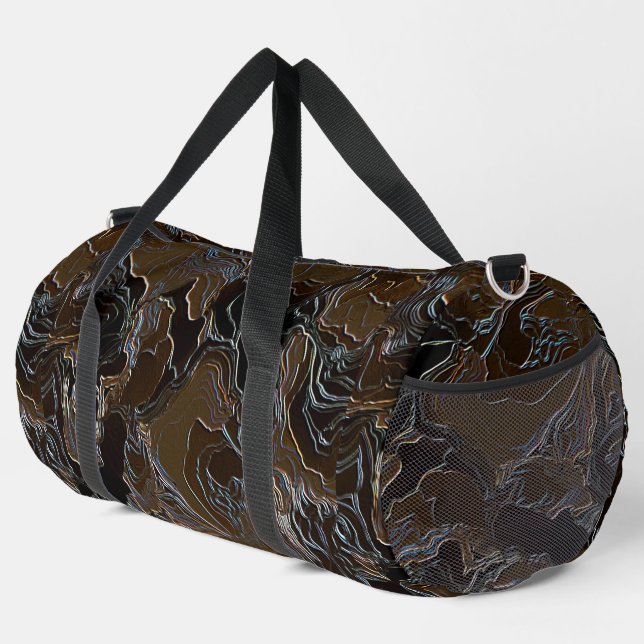 Metallic Brown Camouflage Duffle Bag (Right Corner)
