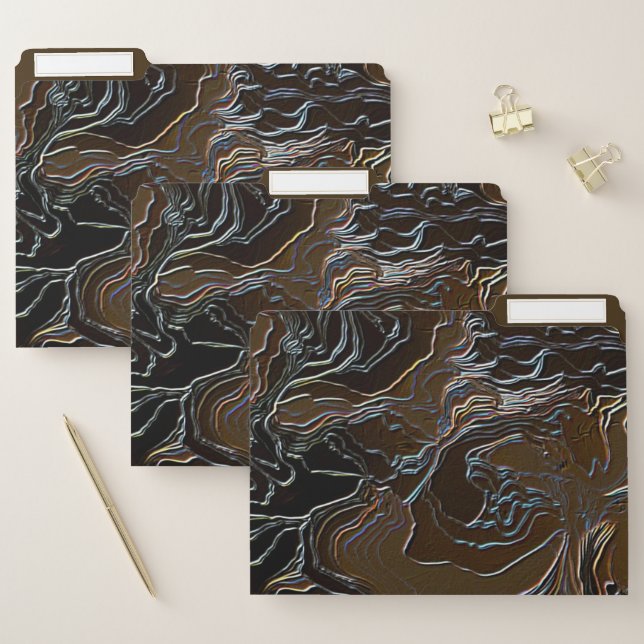 Metallic Brown Camouflage    File Folder (Set)