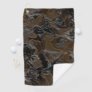 Metallic Brown Camouflage Golf Towel