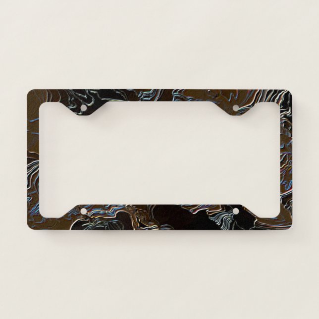 Metallic Brown Camouflage License Plate Frame (Front)