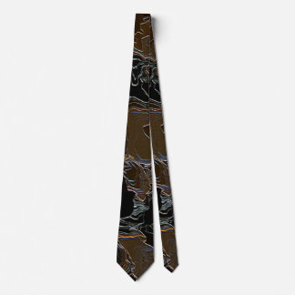 Metallic Brown Camouflage Neck Tie
