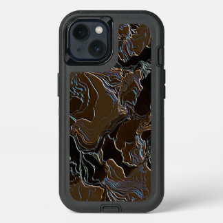 Metallic Brown Camouflage iPhone 13 Case