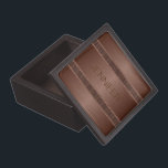 Metallic Brown Design Brushed Metal Gift Box<br><div class="desc">Elegant metallic brown monochromatic design brushed aluminum look. Design is available on other products and can be requested on any product we offer at Zazzle. This is not a metal but image that looks metallic.</div>