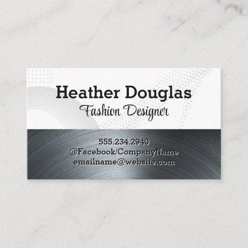 Metallic Brushed  Abstract Background Business Card