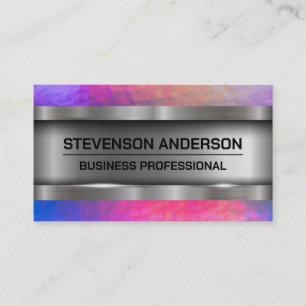Metallic Brushed   Colorful Texture Background Business Card