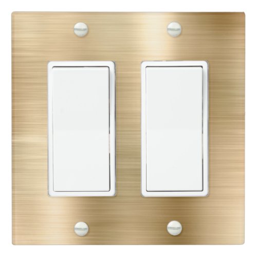 Metallic Brushed Gold Light Switch Cover