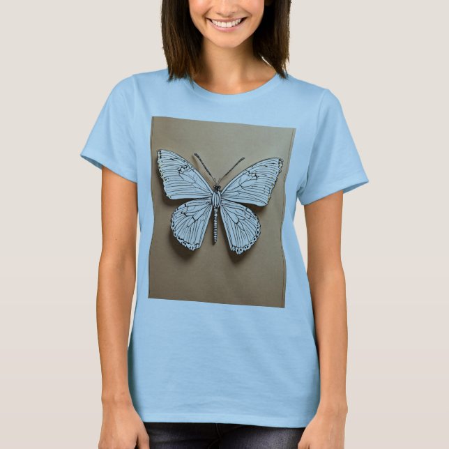 Metallic Butterfly Elegance T-Shirt. T-Shirt (Front)