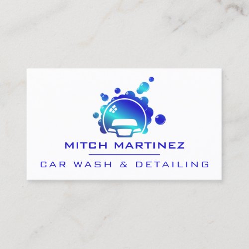 Metallic car bubble logo cover  business card