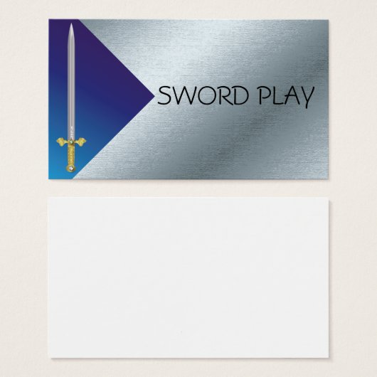 Metallic Card and Medieval Sword (Front & Back)