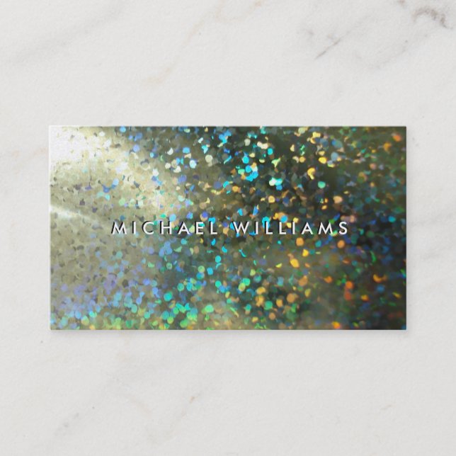 Metallic card with brightness hologram pearl (Front)