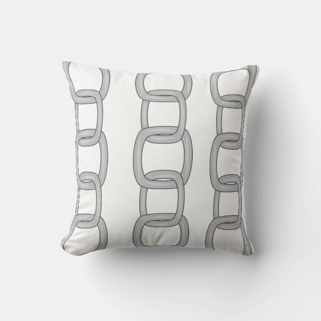 Metallic Chain Throw Pillow (Front)