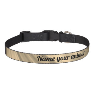 Metallic Champagne Gold Elegant Pet Collar