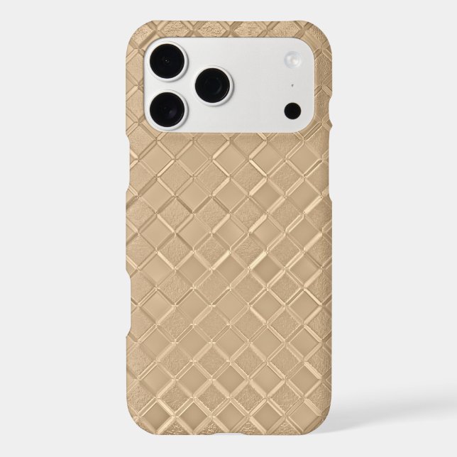 Metallic Champagne Gold Pattern Iphone Case (Back)