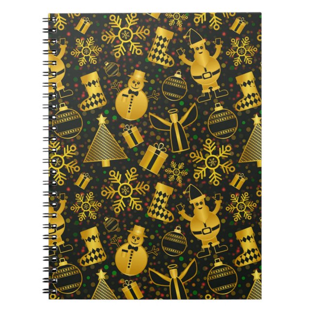 Metallic Christmas Collage Notebook (Front)