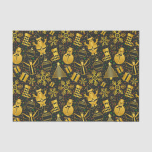 Metallic Christmas Collage Tissue Paper