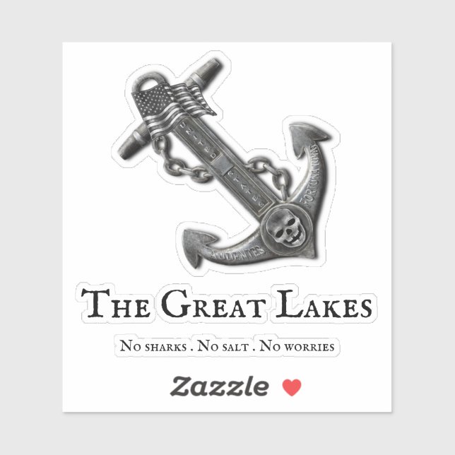 Metallic chrome anchor pirate nautical themed  sticker (Sheet)