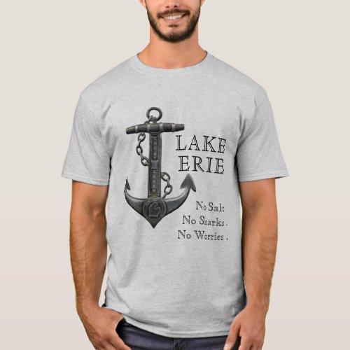 Metallic chrome anchor pirate nautical themed  T_Shirt