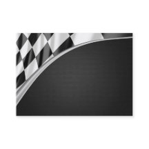 Metallic Chrome and Checkered Racing Flag Business