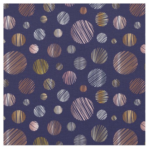 Metallic Circles Fabric