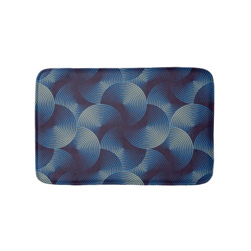 Metallic circles optical illusion seamless patter bath mat