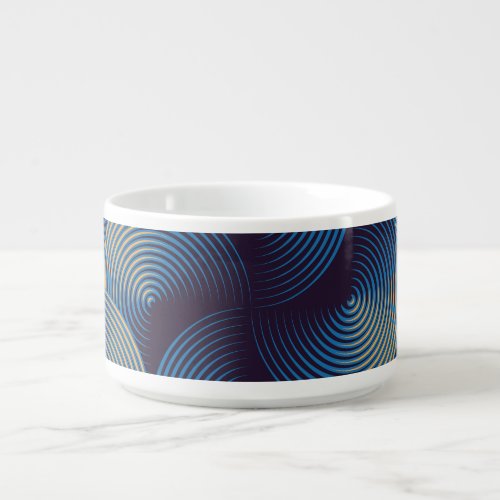 Metallic circles optical illusion seamless patter bowl