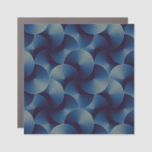 Metallic circles optical illusion, seamless patter car magnet