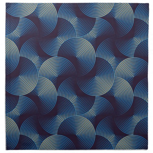 Metallic circles optical illusion seamless patter cloth napkin