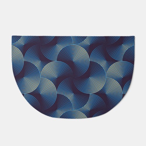 Metallic circles optical illusion seamless patter doormat