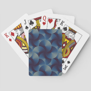 Metallic circles optical illusion, seamless patter poker cards