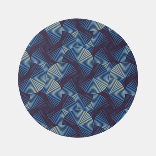 Metallic circles optical illusion seamless patter rug
