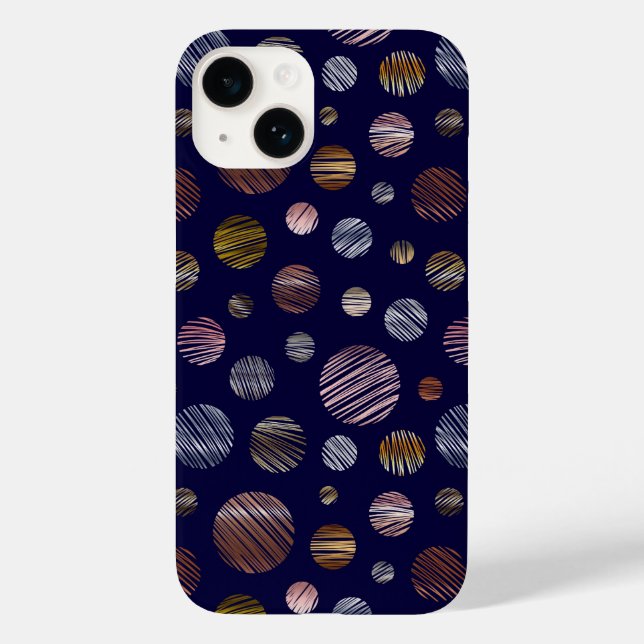 Metallic Circles Pattern Case-Mate iPhone Case (Back)
