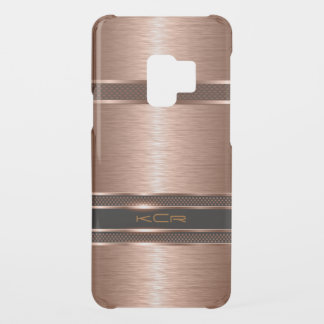 Metallic Copper-Brown Brushed Aluminum Look Uncommon Samsung Galaxy S9 Case