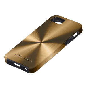 Metallic Copper Brown Stainless Steel Look iPhone SE/5/5s Case