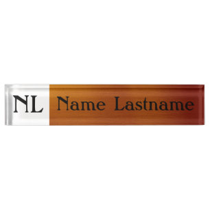Metallic Copper Desk Name Plate