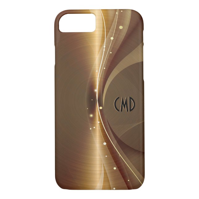 Metallic Copper Tones Stainless Steel Look Case-Mate iPhone Case (Back)