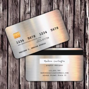 Metallic credit card style