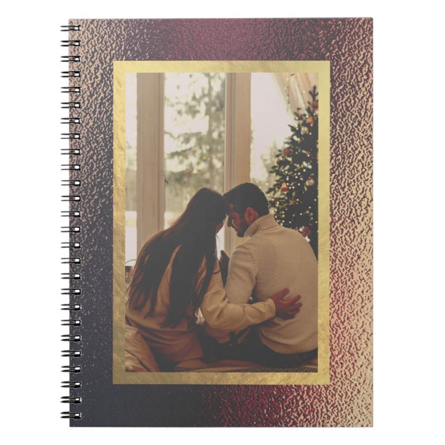 Metallic Custom Photo Spiral Notebook (Front)
