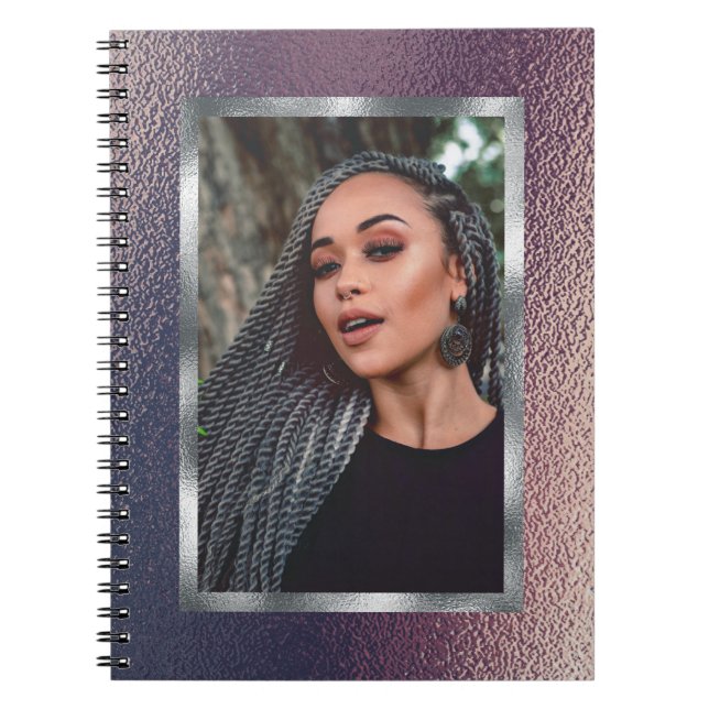 Metallic Custom Photo Spiral Notebook (Front)