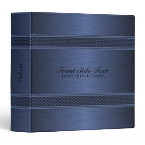 Metallic Dark Blue Monochromatic Design Binder
