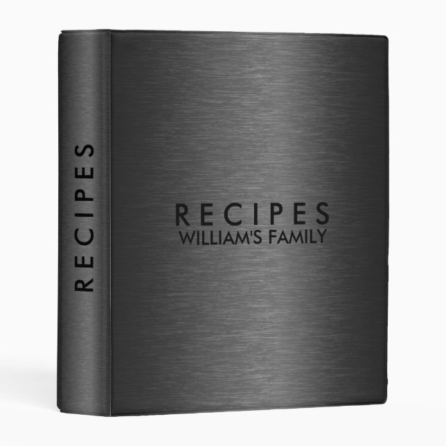 Metallic Dark Gray Texture background Mini Binder (Front/Spine)