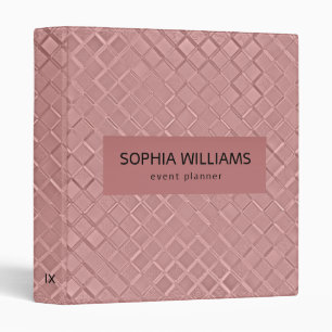 Metallic Diamond Patterns 3 Ring Binder