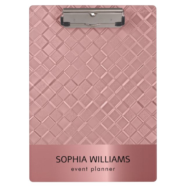 Metallic Diamond Patterns Clipboard (Front)