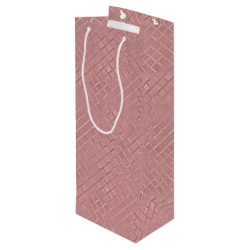 Metallic Diamond Patterns Wine Gift Bag